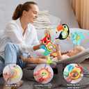 Lynncare Adjustable Arch Bassinet Toys for Infant & Toddlers, Stroller Arch, Baby Crib Toys with Fascinating Hanging for Stimulating Babys Senses and Developing Motor Skills