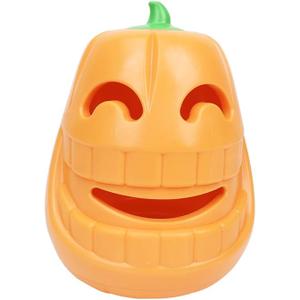 Dog Puzzle Toys Pumpkin Rubber Puppy Chew Toys Treat Food Dispensing Dog Toys for Teeth Cleaning Interactive Dog Toys for Large Dogs & Small Dogs Durable Dog Balls for Halloween Pet