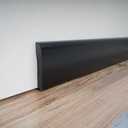 Art3d Wall Baseboard Molding Trim 8-Pack of 56 x 2.6 in., High Impact Polystyrene Skirting Board - Installed with Glue - Black