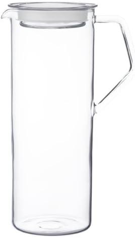 KINTO CAST 21677 Water Jug, 3.2 gal (1.2 L), Heat Resistant Glass, Microwave and Dishwasher Safe, Gift