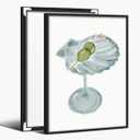 Pack of 3 Funky Green Seashell Martini Wall Art Cocktail Posters Trendy Bar Cart Canvas Print Room Decor Dorm Decor Aesthetic Living Room Dining Room Kitchen Decorations for Home12x18inch Unframed