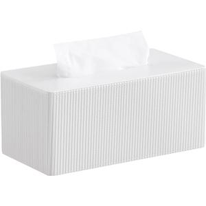 PU Leather Tissue Box Cover with Magnetic Closure, Modern Rectangular Tissue Box Holder Decorative Organizer for Bathroom Vanity Countertop, Night Stands Bedroom Office Desk