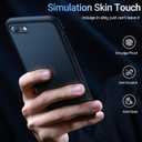 TORRAS Shockproof iPhone SE 2020 Case & iPhone 8 Case [Military Grade Drop Test] Translucent Matte Hard PC Back & Silicone TPU Bumper, Protective & Slim Fit for iPhone 7 case & SE2, Black