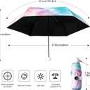 Mini Travel Sun & Rain Umbrella, Small UV Compact Folding Umbrella with Case 8 Ribs Anti-UV Lightweight Umbrella