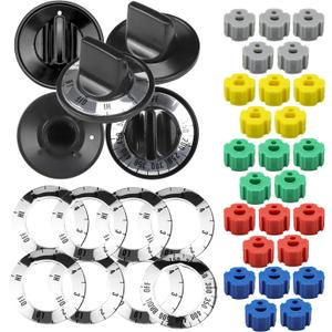 AMI PARTS Electric Range Burner Knob Kit KN002 RKE Electric Range Oven Knob Handle Kit Compatible with Whirlpool Gas Stove Replace TJKN002&RK103.
