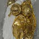 Jetec 3 Pcs 17" Christmas Inflatable Ball Ornament with Glitter Cloth Cover, Large PVC Xmas Blow Up Ornaments Holiday Blow Ball for Yard Outdoor Lawn Porch Decorations (Gold,Silver,White)