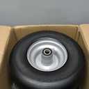 RONPOW 13x6.50-6 Flat Free Lawn Mower Tires and Wheel, 13x6.5-6 Solid Front Tire for Zero Turn Lawnmower, Universal 3/4", 5/8" and 1/2" Bearings, 500Lbs Load, 5.51"-7.91" Hub Spacers, 2Pack Gray