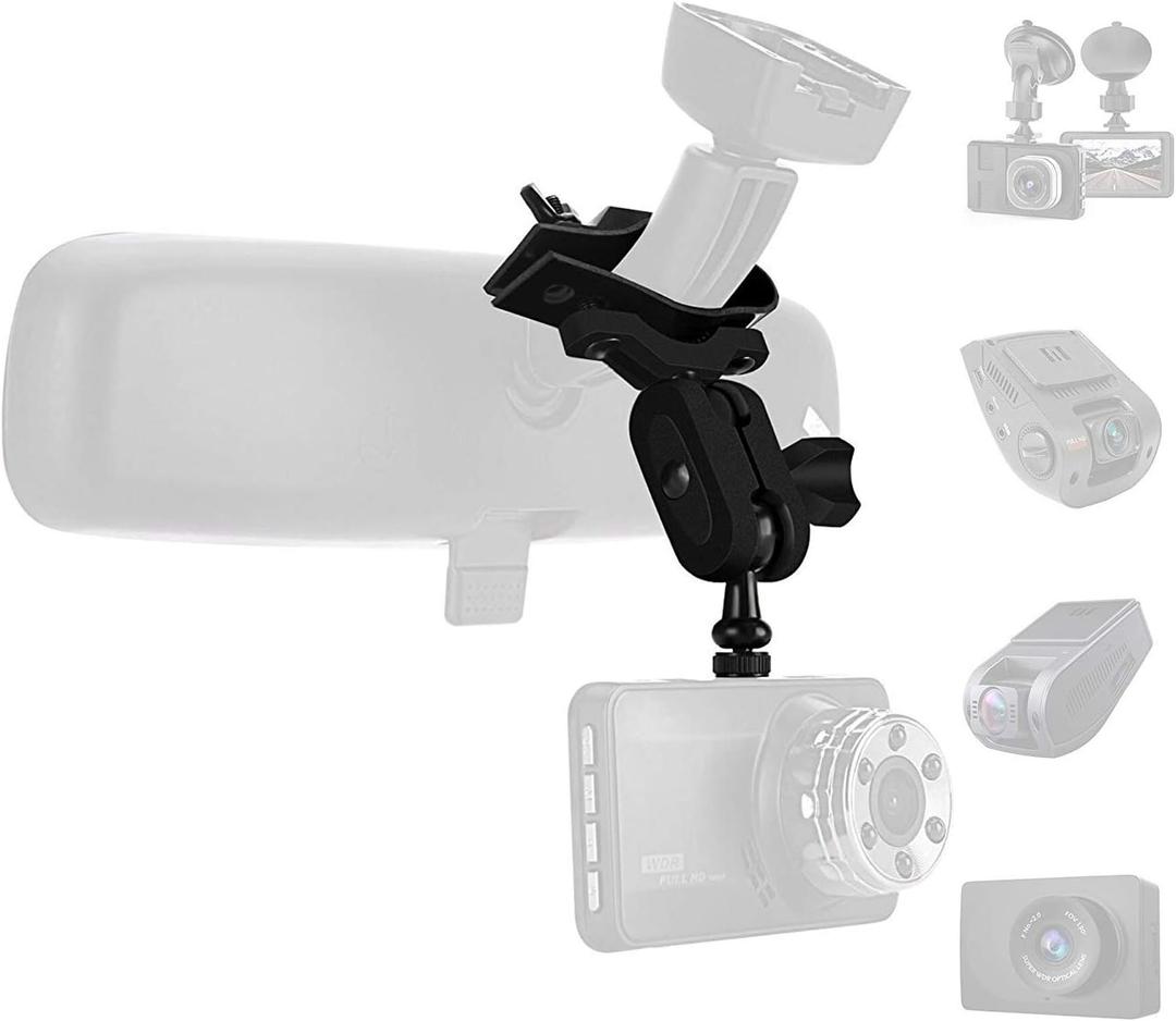 Dash Cam Mirror Mount , with 16 Different Joints, Compatible with APEMAN, UGSHDI, Old Shark, Vantrue, Rexing V1P, YI 2.7", Z-Edge, Peztio, Falcon F170, Roav, KDLINKS X1, Crosstour and 99% Dash Cam