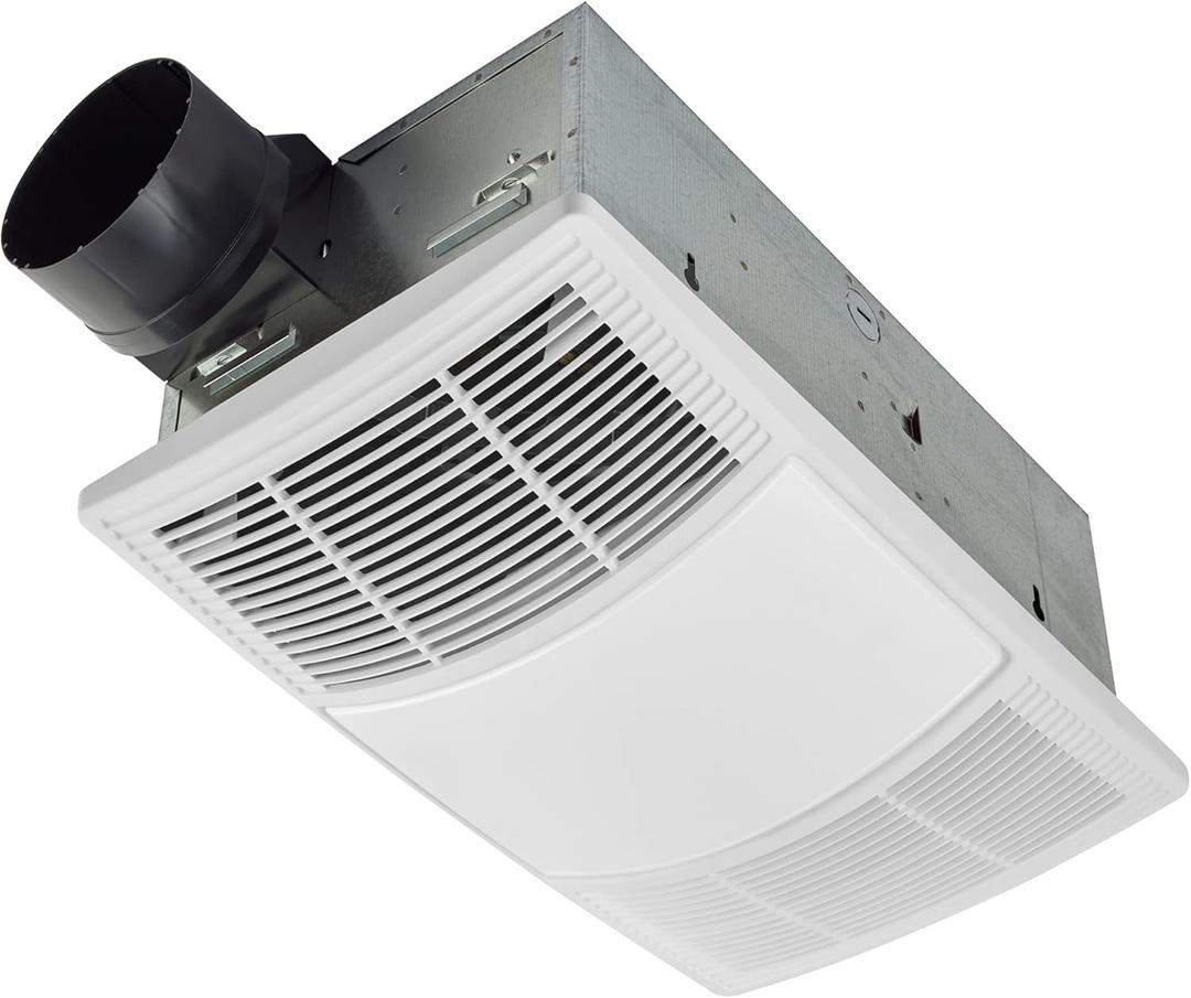 Broan-NuTone Non-Lit PowerHeat Bathroom Exhaust Fan and Heater, 80 CFM, 1.5 Sones, White
