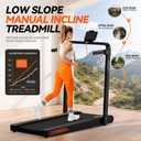 Mahrole Walking Pad with Vibration Plate and Handle Bar,Foldable Treadmill