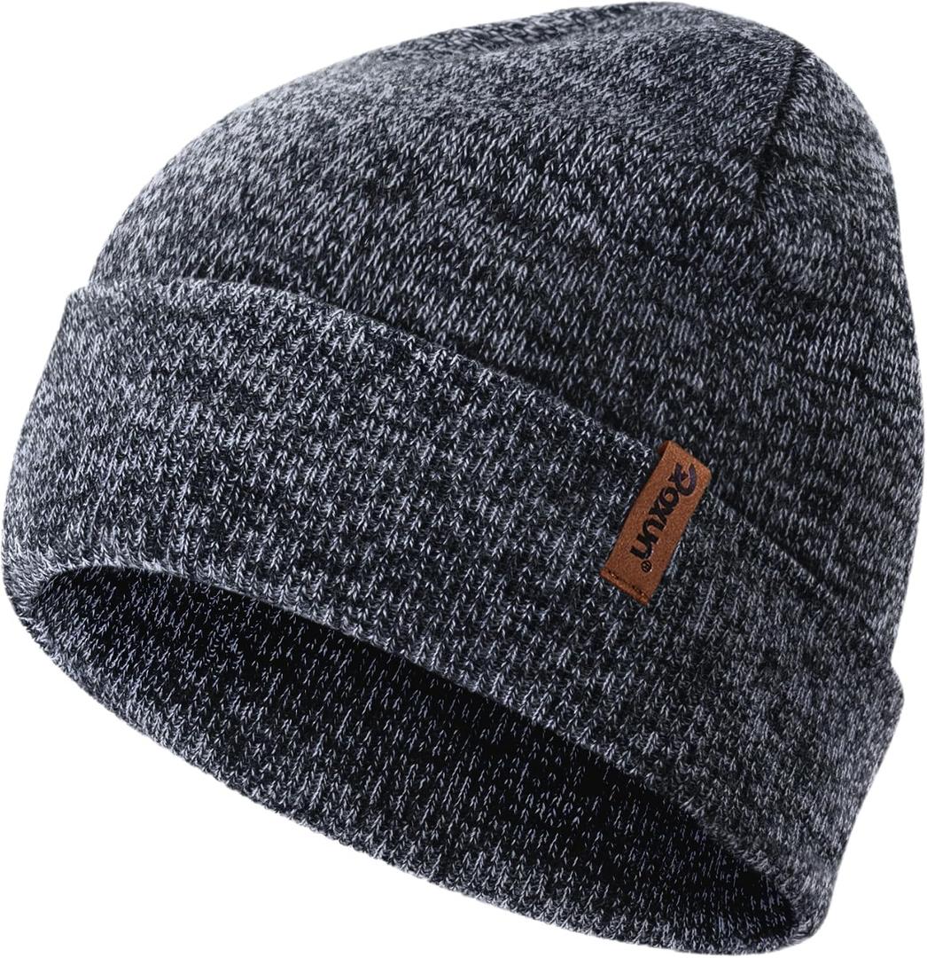 ROXUN Beanie for Men/Women Winter Hat Knit Cuffed Soft Warm Unisex Skull Stocking Cap (Gray)