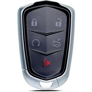 Key Fob Shell Case Replacement Fits for Cadillac ATS ATS-v CTS CT6 XTS XT5 XT4 XT6 SRX 2014 2015 2016 2017 2018 2019 2020 2021 Keyless Entry Remote Control 5btn Pad Cover
