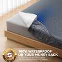 100% Waterproof Mattress Protector, Hypoallergenic Mattress Topper Cover with No Odor, Breathable Cooling Bed Cover with 8"-21" Deep Pocket (King)