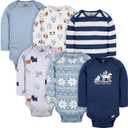 Gerber Baby Boys 6-pack Long-sleeve Onesies Bodysuit (0-3 Months, Snow Much Fun)