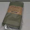 Solid Color Cotton Blended Dinner Cloth Napkins - Set of 12 (17 x 17 inches) - for Events & Home Use (Army Green)