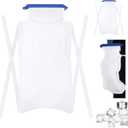 Syhood Disposable Large Ice Packs for Injuries 7 x 14 Inch Reusable Refillable Ice Bags with Clamp Closure with Soft Outer Covering and Leak Resistant Inner Layer for Pain Relief (12 Pcs)