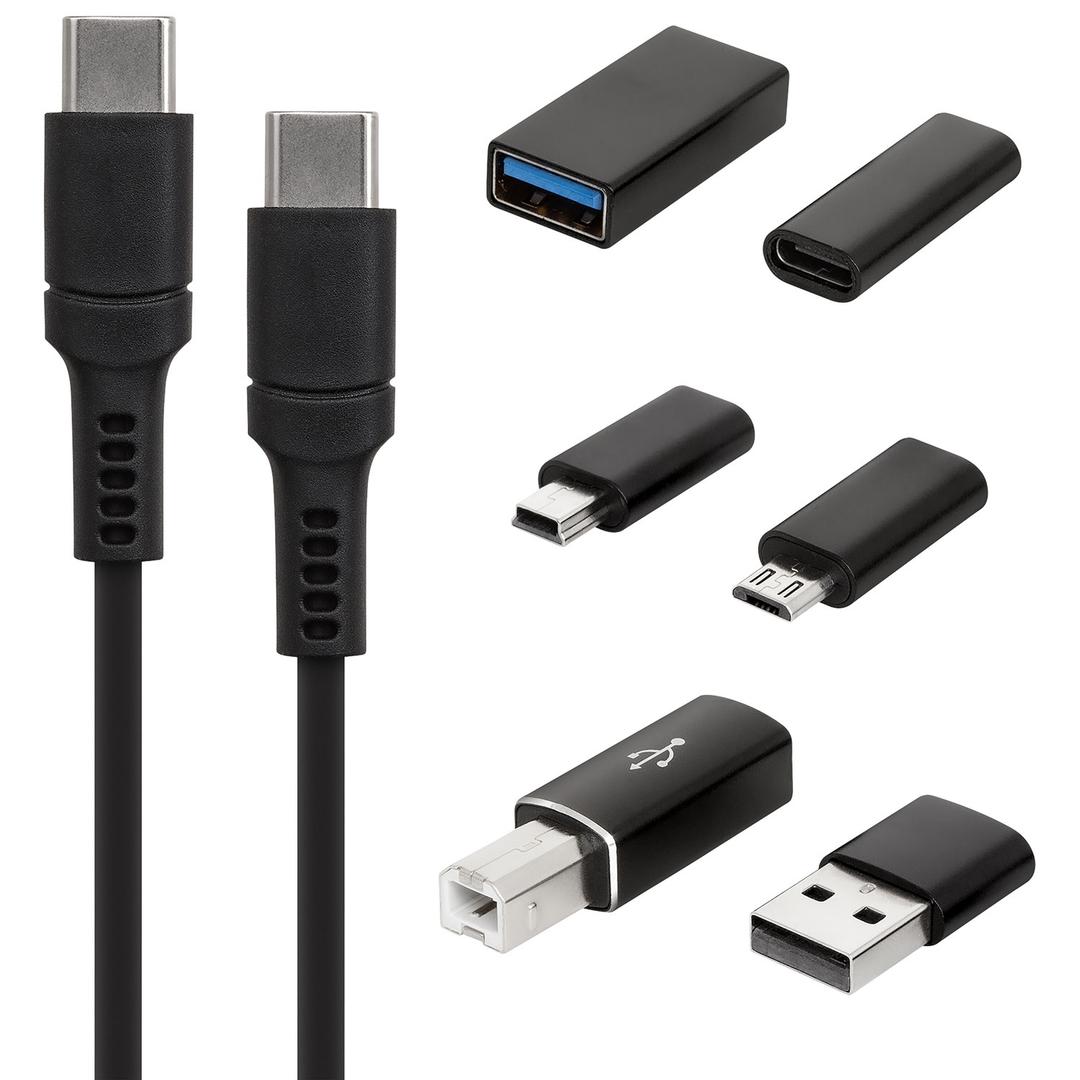 Helix 1.8m (6 ft.) 60W USB Cable with Universal Adapter Kit
