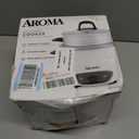 AROMA Rice Cooker, 3-Cup (Uncooked) / 6-Cup (Cooked), Steamer, Small Rice Cooker, Oatmeal Cooker, Soup Maker, Auto Keep Warm, 1.5 Qt, White, ARC-743-1NG