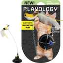 Playology Cat Toys | Suction Cup Spring Bird Toy | Fun Feather Bird for Pouncing and Playing | Interactive Cat Toys for Indoor Cats