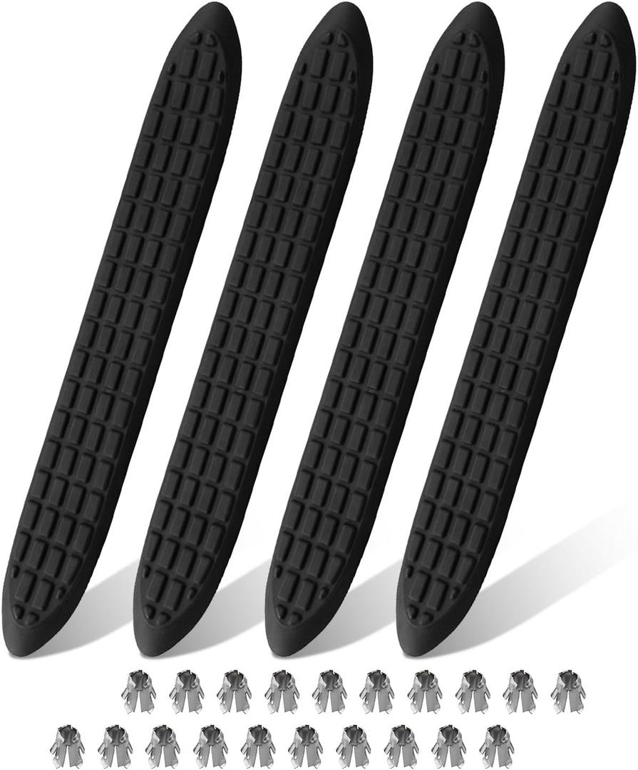 Upgraded Nerf Bar Replacement Pads Fit for 3" Round Tubes with 5 Holes, 21" X 3" 21" Long x 3" Wide Step Pad with 20 pins, Set of 4