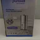 Purewell 2.25G Gravity Water Filter System with Water Level Window, 3-Stage 0.01m Ultra-Filtration Stainless Steel Countertop System with 2 Filters and Stand, Reduce 99% Chlorine, PW-KS (Silver)