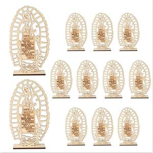 12 Pcs Wooden Baptism Centerpieces for Table,Centros De Mesa Para Bautizo Bodas Decorations,Mi Primera Comunión Decoraciones,Baptism Decorations for Girls,Bautizo Recuerdos De Bautizo Para Niño Niña