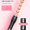 Lopeie 5 in 1 Wand Curling Iron Set, Hair Styling Tools with Thermal Brush and 4 Interchangeable Ceramic Barrels from 1/2 to 1 1/2 inch, Fast Heating, Dual Voltage Hair Curler, Mothers Day Gifts