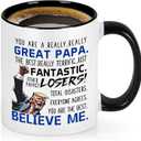 WENSSY You're a Really Stepdad Mug, Best Stepdad Gifts, Funny Birthday Father's Day Gifts for Step Dad from Daughter Son 11 OZ Black Handle
