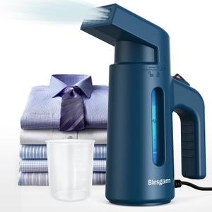 Steamer for Clothes 700W, Double Row Steam Clothes Steamer, 180ML Large Capacity Water Tank, 40S Fast Heat-up Garment steamer for Home and Office(GY168) Blue