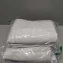 Chyhomenyc White Curtains 84 Inch Length 2 Panels Set, Faux Linen Textured Semi Light Filtering Soft Airy Farmhouse Curtain Drapes for Living Room Bedroom, Cortinas para Sala, 40Wx84L