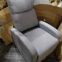 Sweetcrispy Recliner Chair Fabric Recliner Sofa No Massage, Home Theater Seating with Lumbar Support, Adjustable Push Back Overstuffed High-Density Sponge Reclining for Living Room, Slate Gray (27.2"D x 34.3"W x 38.6"H, Grey)