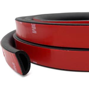 Foam Rubber Seal Strip, Self-Adhesive D Shape EPDM Rubber Weather Stripping for RV, Boat, Auto, Truck, Marine, Garage Doors/Window and More, W:1"; H:0.5",13Ft