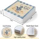 Western Office Decor, Born to Be Wild Until 9PM Cowboy Rodeo Wooden Box Sign, Vintage Rustic Western Decor for Home, Bedroom Office Desk Shelf Tabletop Decor, 5x5 Inch