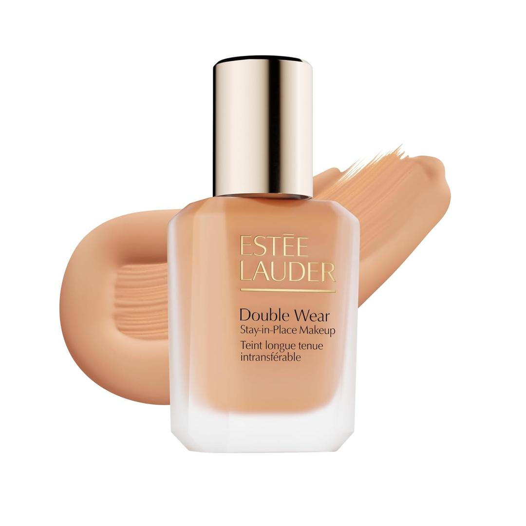 Este Lauder Double Wear Stay-in-Place Foundation Makeup | Long-Wear Matte Foundation, 1 Fl Oz (3W1 Tawny - Medium with warm golden undertones)
