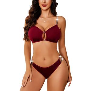 Avidlove Lingerie Set for Women Cut Out Sexy 2 Piece Bra and Panty Set Strappy Underwear Lingerie (Large)
