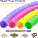 Vinsot Toy Hoop Detachable Plastic Hoops Exercise Equipment Toy Adjustable Rings for Sports Party Game Dance Pet Training