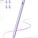 Stylus Pen for Android and i-OS, Stylists Pen for Touch Screens/i-Pad/Phones, Rechargeable Stylus Pencil for A-pple/Android/Tablet, 16.5CM, Purple