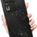 MINSCOSE Compatible with Samsung Galaxy S20 Ultra 5G Case,Cute Neon Bright Color,Glitter Bling Thin Slim Shockproof Silicone Sparkly Cover for Women Girl for Galaxy S20 Ultra 6.9 INCH-Black