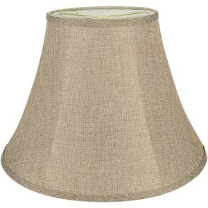 Aspen Creative 38001A Collapsible Traditional Handsewn Bell Shape Spider Construction Lamp Shade in Wheat, 9" Top x 18" Bottom x 13" Slant Height