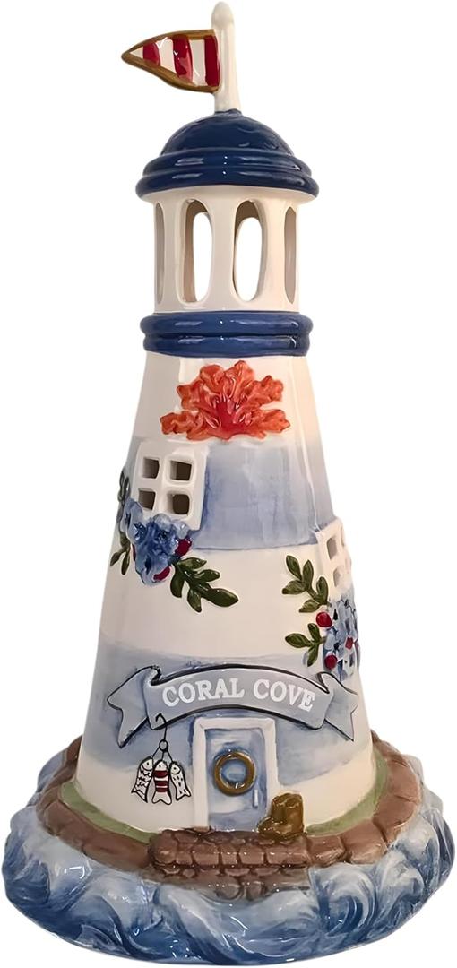 Blue Sky Ceramics Coral Cove Candle House, Multi (19205)