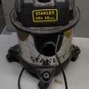 STANLEY 4 Gallon Wet Dry Vacuum, 4 Peak HP Stainless Steel 3 in 1 Shop Vacuum Blower with Powerful Suction, Vacuum for Job Site, Garage, Basement, Workshop, Top Handle, Portable Wet Dry Vac SL18301-4B