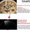 Retro Rust Wall Clock 20th Century 8" Non Ticking Large Iron Antique Hanging Clocks Double Sided Vintage Two Faces Innovative Classic, Silent Quartz Round Clock for Office Bedroom Living Room Decor