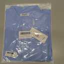 JEKAOYI Mens Casual Linen Button Down Short Sleeve Shirts Beach Summer Spread Collar Pocket Tops (Blue, L)