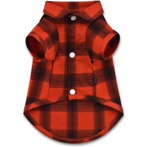Koneseve Dog Shirt Plaid Dog Clothes for Medium Large Dogs Boy Girl Soft Pet T-Shirts Breathable Outfit Adorable Costume Grid Clothing Birthday Thanksgiving Christmas Sweater Apparel (Red#1; 7XL) (7XL-(90lb~105lb)-Chest~43", Red#1)