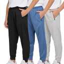 PURE CHAMP 3 Pack Boys Sweatpants Mesh Lightweight Kids Clothes with Zipper Pockets Active Quick-Dry Boys Pants Sizes 4-20 (S)