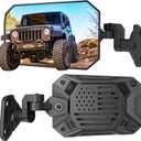 JOYTUTUS Wrangler Mirrors Doors Off Compatible with Wrangler TJ JK & Unlimited, Wrangler JK Side Mirrors for Wrangler 1997-2018, Wider View No Vibrate & Wobble (Patented), Not Fit Doors On (Black)