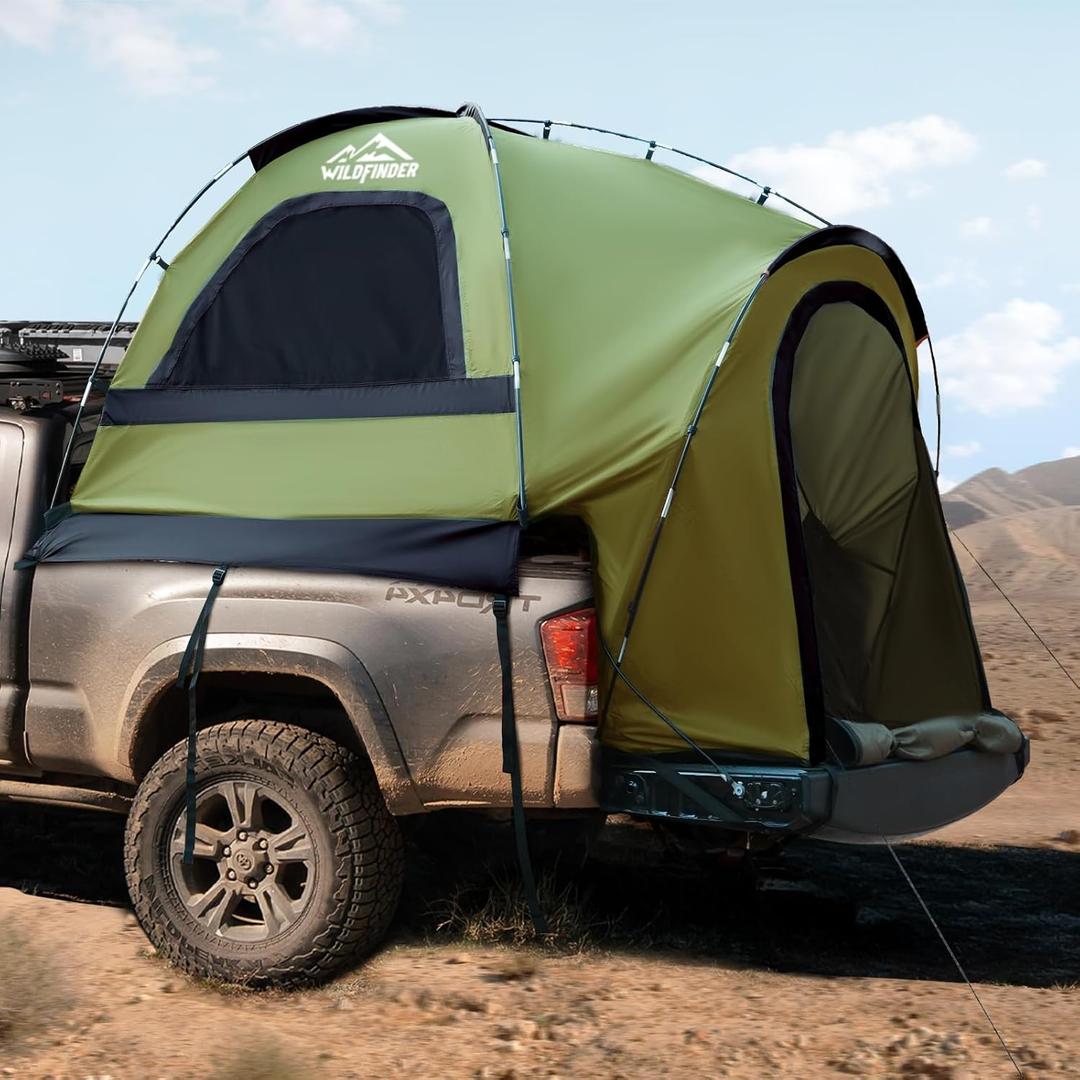 Truck Bed Tent, Waterproof PU3000mm Pickup Truck Tent for Camping Bed, 2-3 Person Sleeping Truck Tent, Portable for Car Camping (6.4-6.7 Ft)