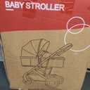 2 in 1 Baby Stroller Newborn Foldable Pushchair Folding High Landscape Infant Carriage,Toddler Pushchair Black Baby Stroller