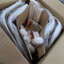 OLIXIS Dining Chairs Set of 8 Kitchen Mid Century Modern Chairs with Wood Legs and PU Leather Cushion for Living Room Bedroom Outdoor Lounge, White