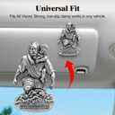 PloreWay St Christopher Medal for Car Sun Visor, Metal Saint Christopher Car Visor Clip, Talisman for Safety, Automotive Visor Accessories, Gift for Drivers, Families, Friends, Men, Women